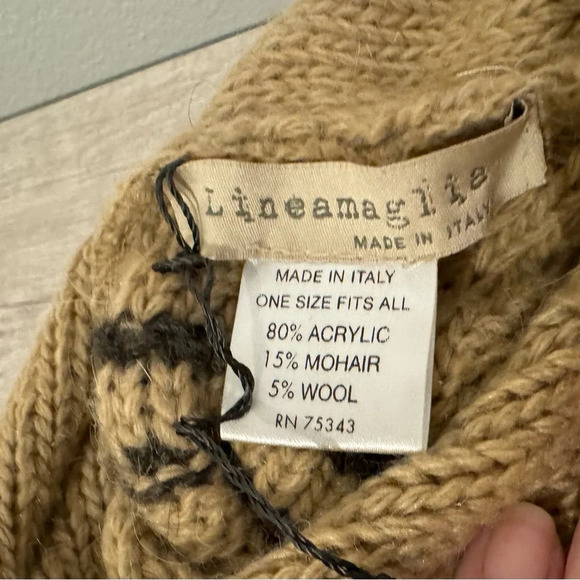 Lineamaglia Mohair Blend Turtleneck Poncho Heavy Warm Cozy Luxe Lagenlook OS - Picture 7 of 9